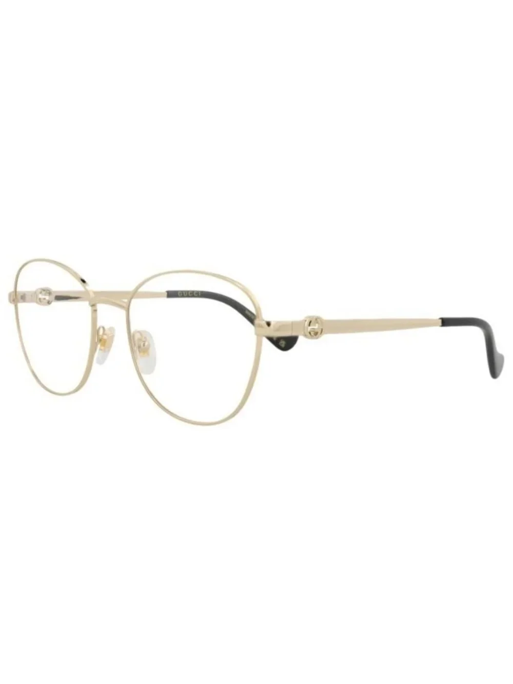 New Gucci Womens Round/Oval Gold Gold Transparent Fashion Designer Eyeglasses